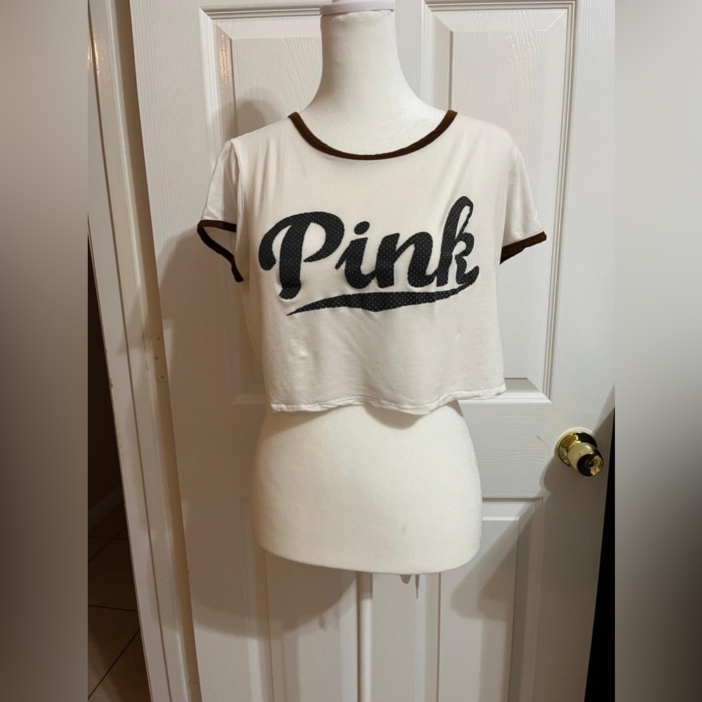 Ambiance pink logo crop top for women (F)